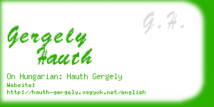 gergely hauth business card